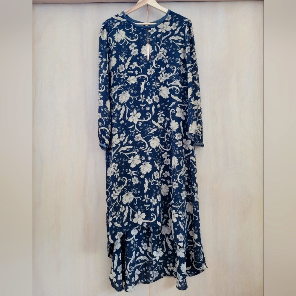High Low dress with tan florals